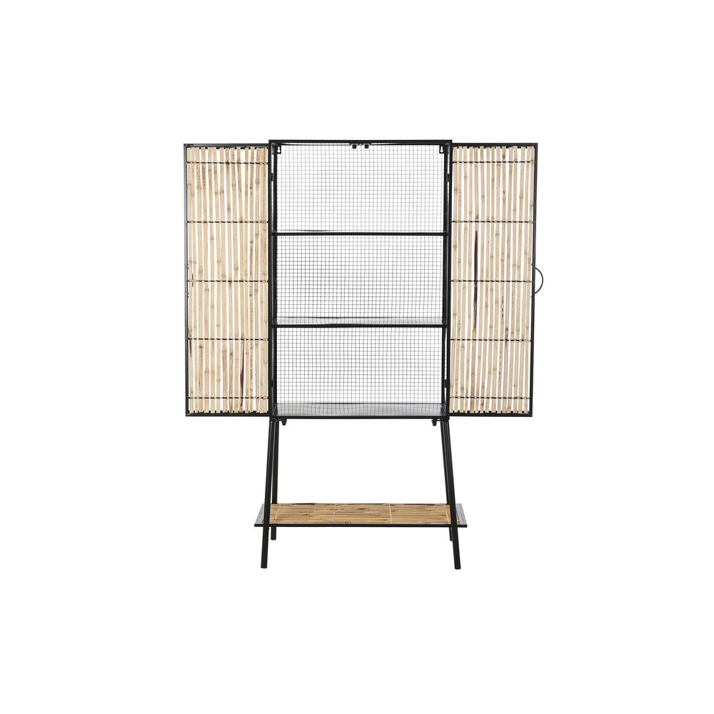 Skänk DKD Home Decor Svart Naturell Metall 65 x 35 x 130,5 cm - 3