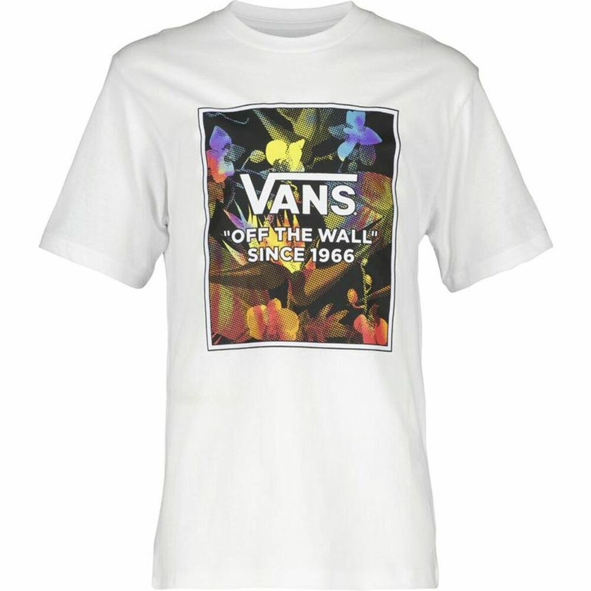 T-shirt med kortärm Barn Vans Flowers Vit - 9
