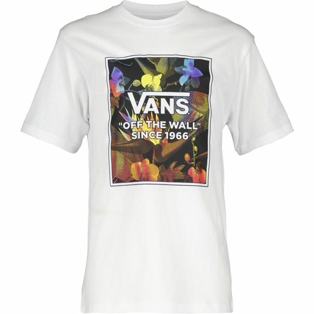 T-shirt med kortärm Barn Vans Flowers Vit - 6