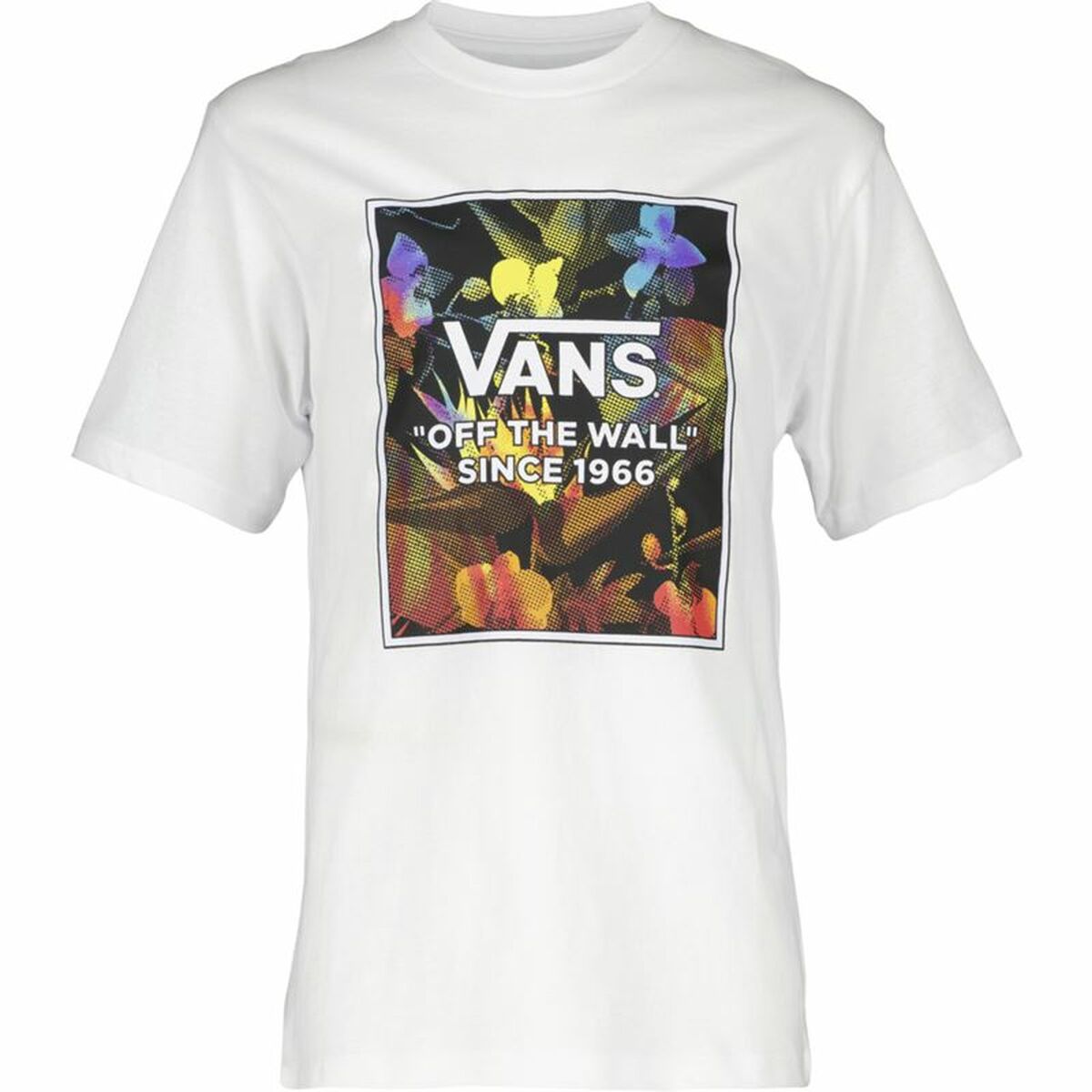 T-shirt med kortärm Barn Vans Flowers Vit - 12