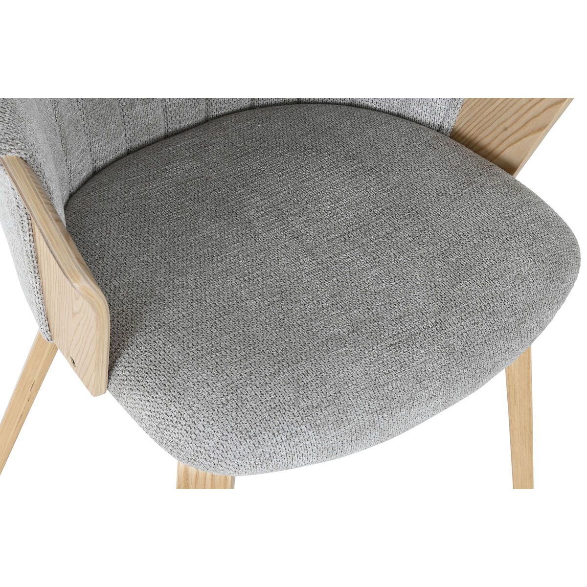 Matsalsstol Home ESPRIT Grå Polyester Trä 60 x 57,5 x 79 cm - 4