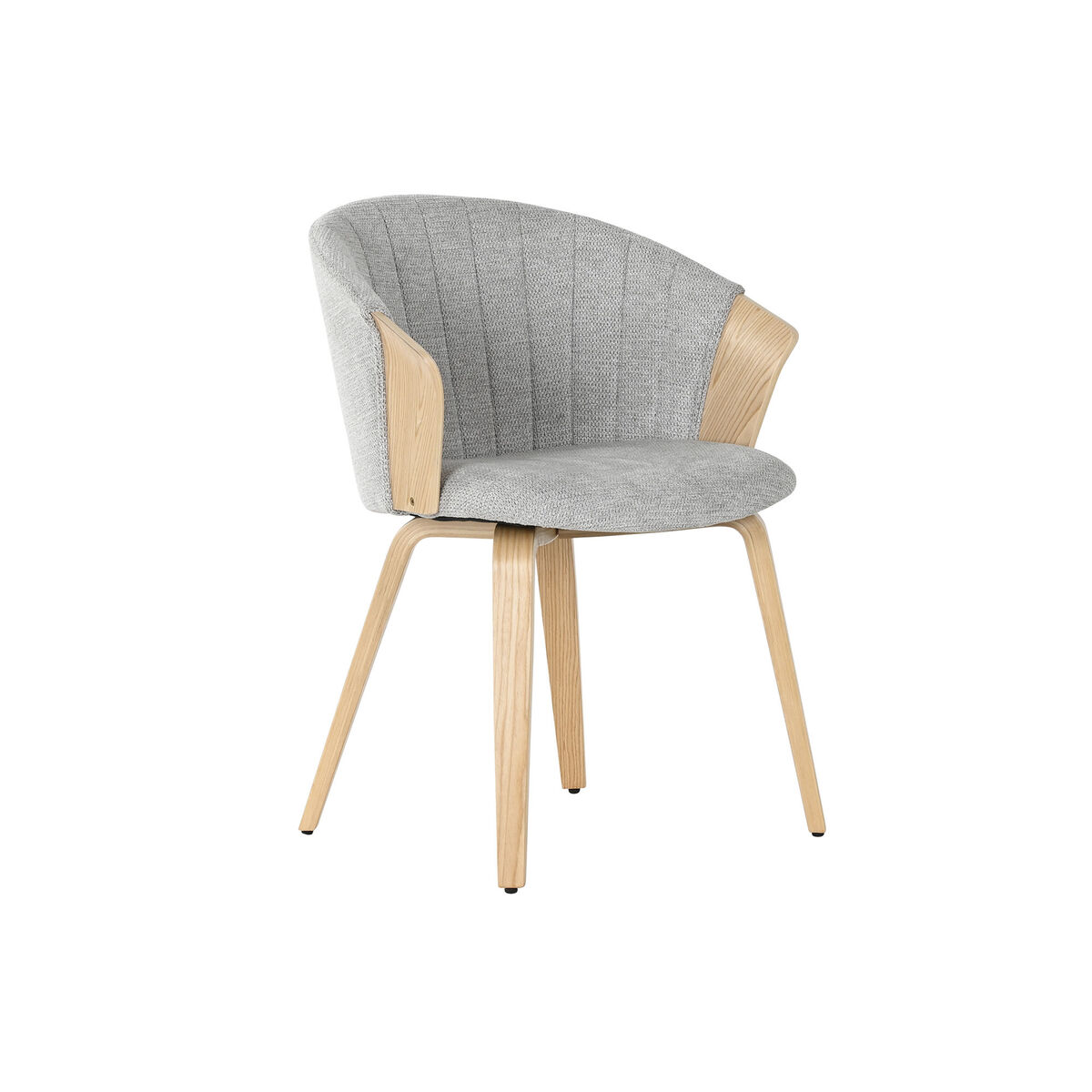 Matsalsstol Home ESPRIT Grå Polyester Trä 60 x 57,5 x 79 cm