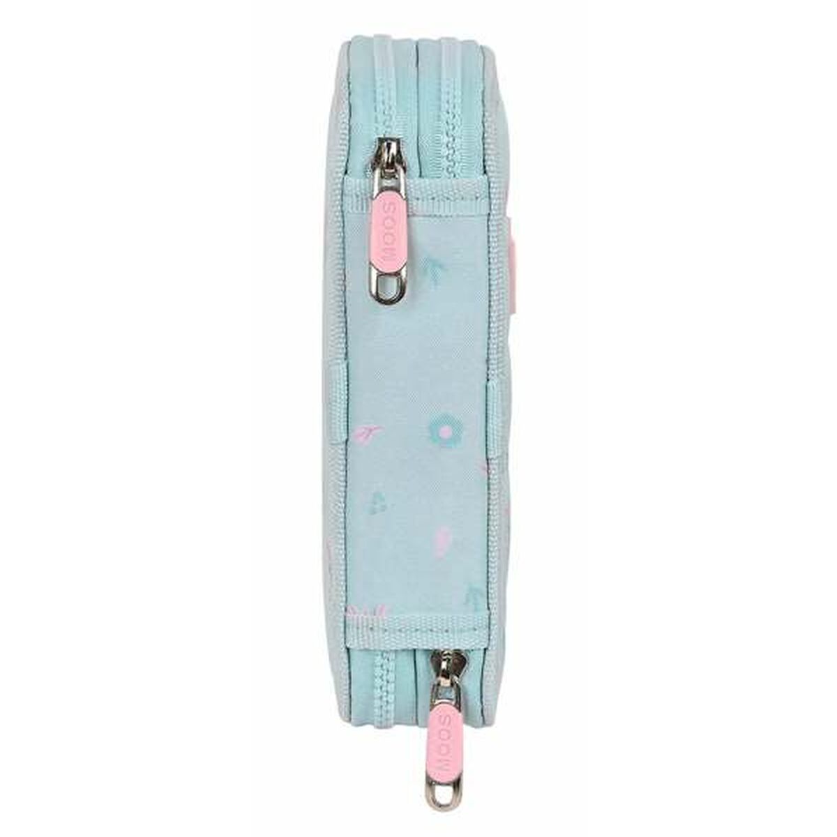 Dubbelt pennfodral Moos Garden Turkos 12,5 x 19,5 x 4 cm - 3