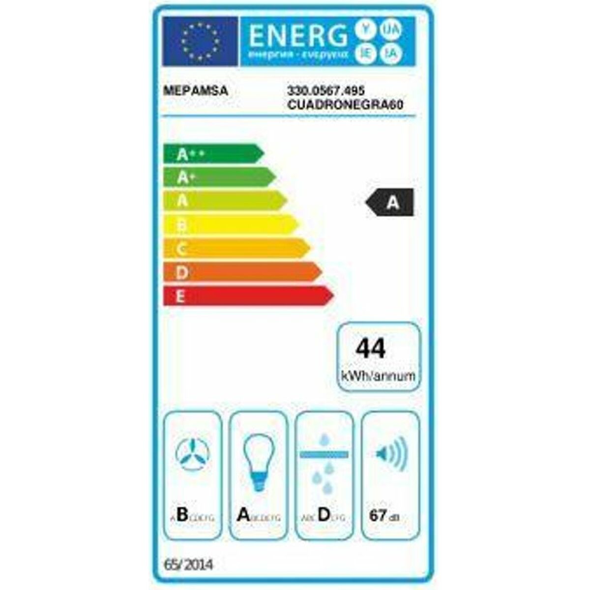 Konventionell fläkt Mepamsa CUADRO 60 Svart 60 cm - 2