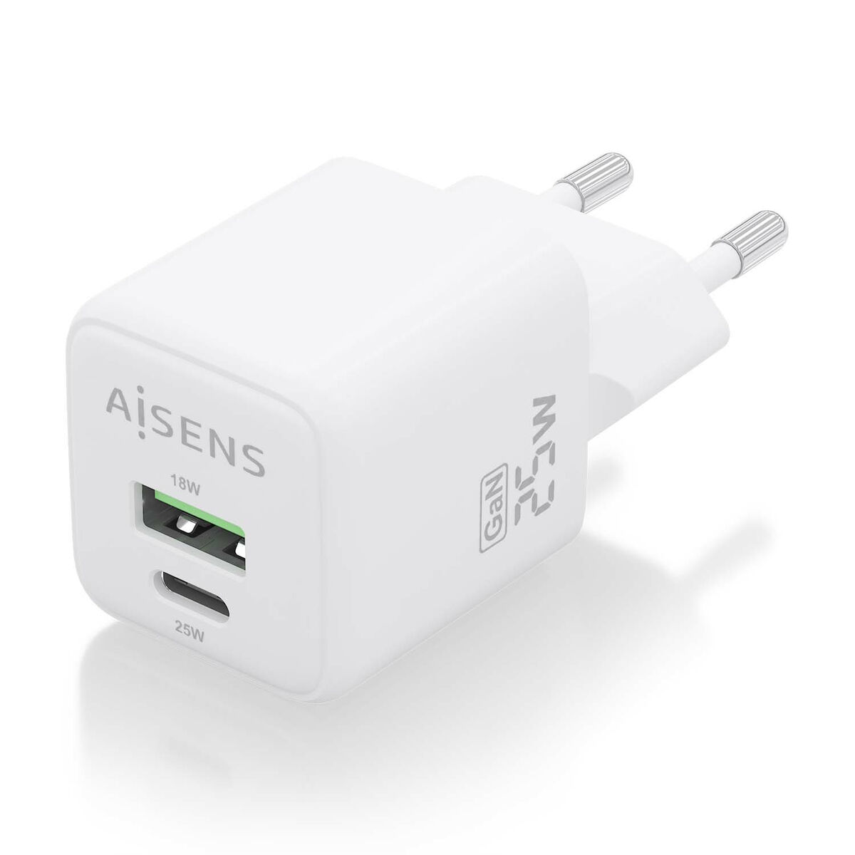 Väggladdare Aisens ASCH-25W2P014-W Vit 25 W (1 antal) - 2