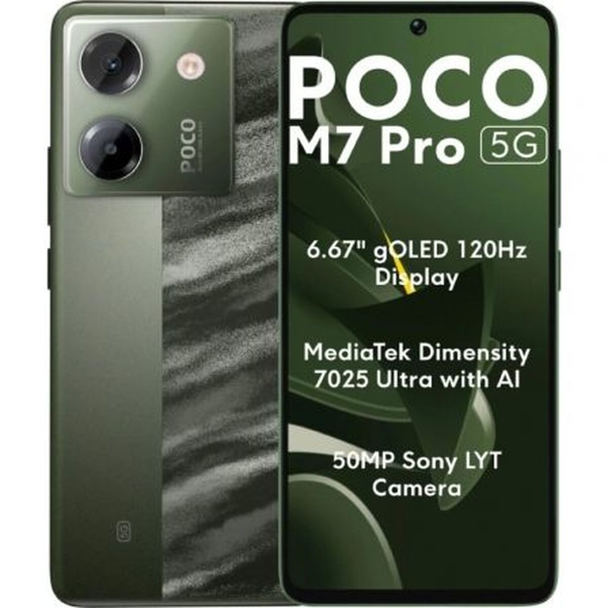 Smartphone Xiaomi POCO M7P 5G 12-512 GR Octa Core 12 GB RAM 512 GB Grön 6,67"