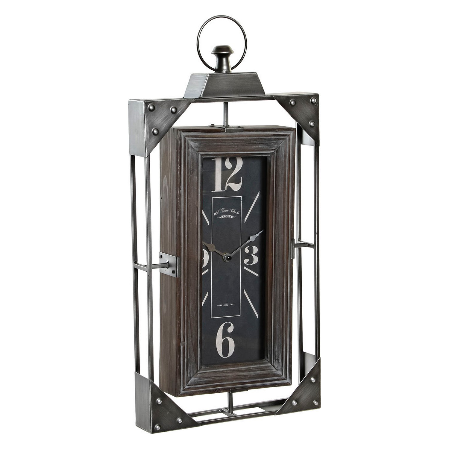 Väggklocka DKD Home Decor Loft Trä Järn (29 x 6.5 x 61 cm) - 3