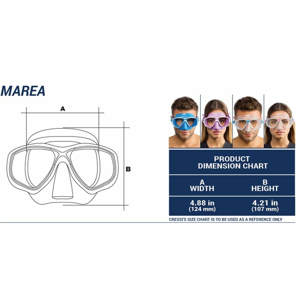 Snorkel Cressi-Sub DM1000054 Rosa Vuxna - 2