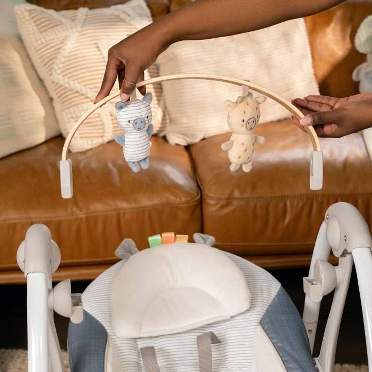 Hängmatta för bebis Ingenuity Blå - 5