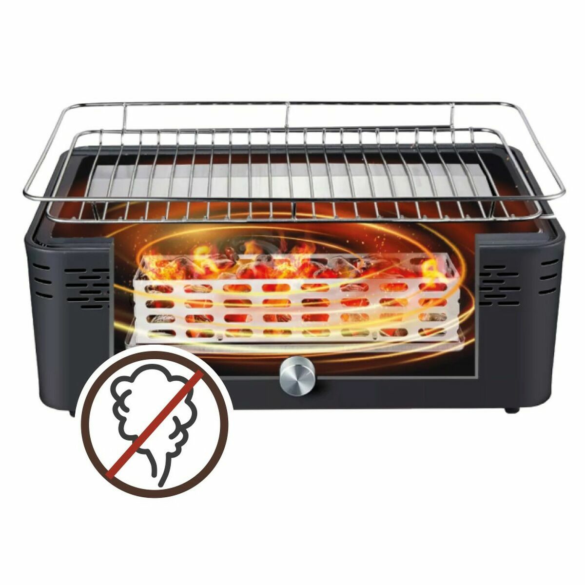 Bärbar rökfri kolgrill Aktive 45 x 19 x 28 cm - 3