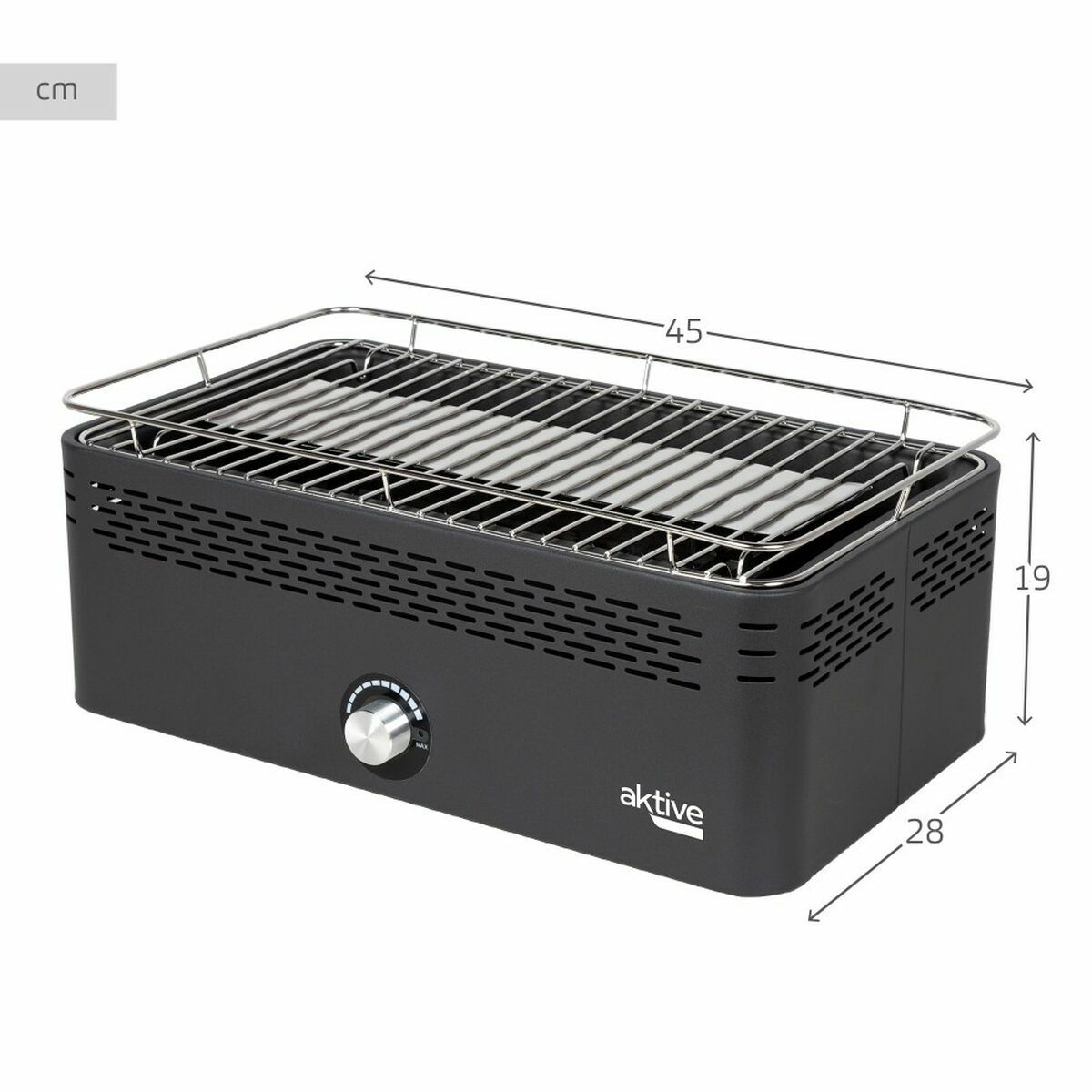 Bärbar rökfri kolgrill Aktive 45 x 19 x 28 cm - 4