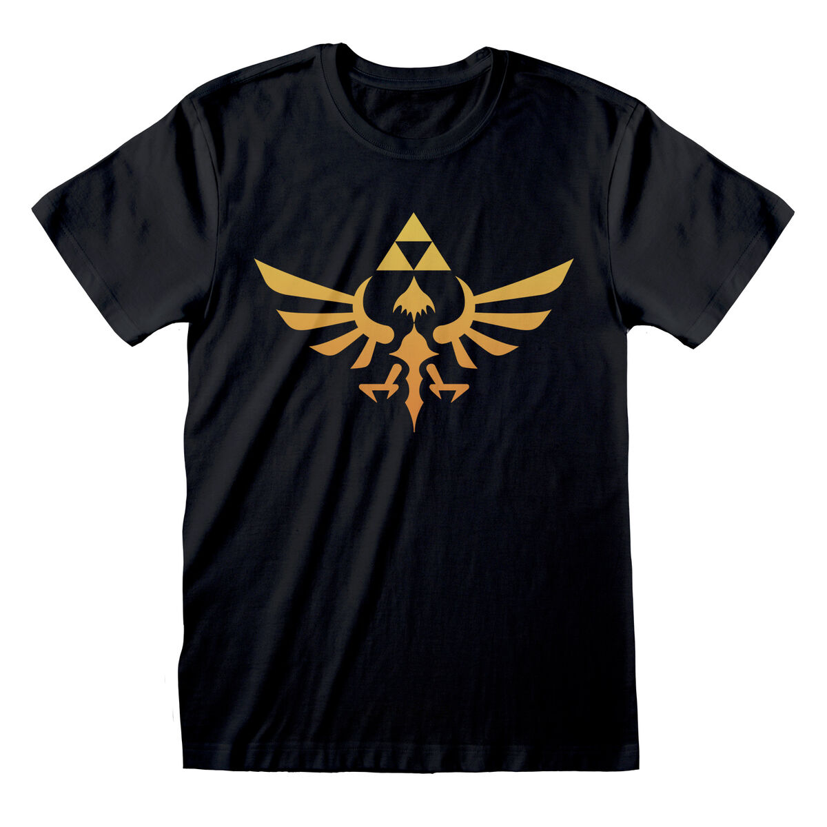 T-shirt med kortärm The Legend of Zelda Hyrule Logo Svart Unisex