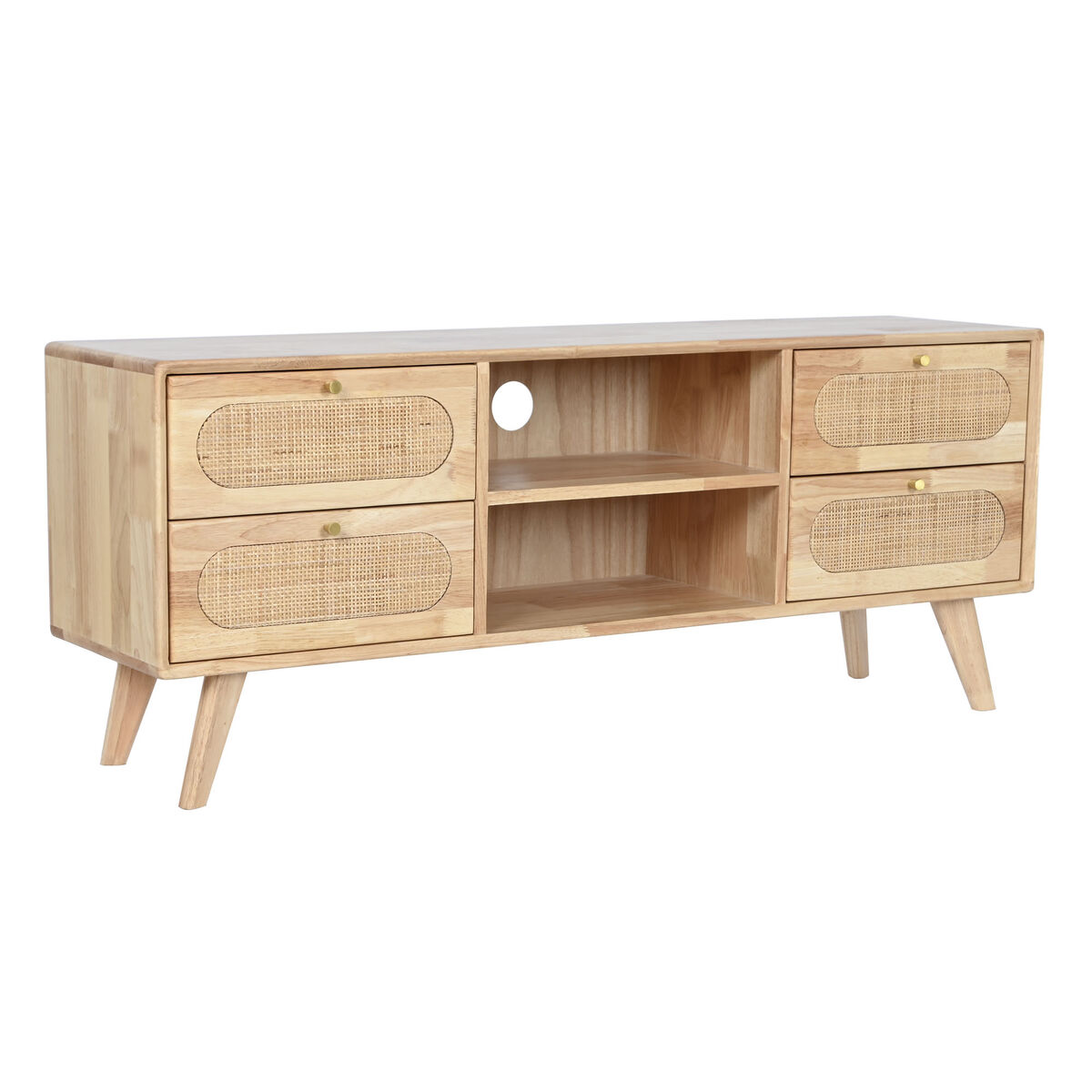 TV-möbler DKD Home Decor Naturell Metall Gummiträ 120 x 30 x 48 cm - 8