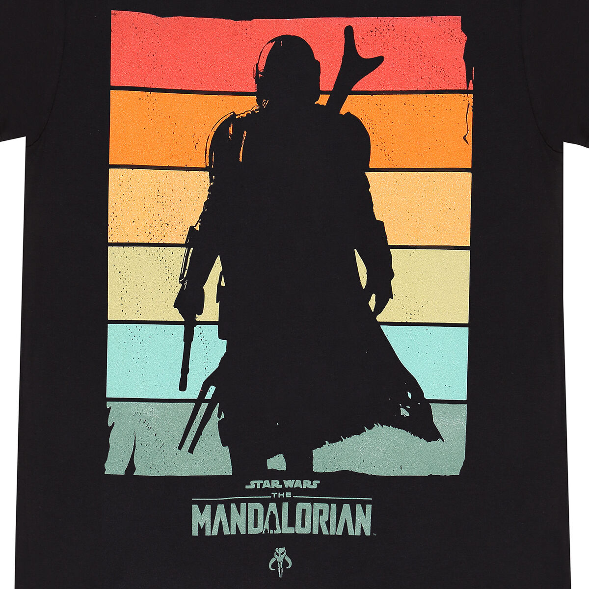 T-shirt med kortärm The Mandalorian Spectrum Svart Unisex - 2