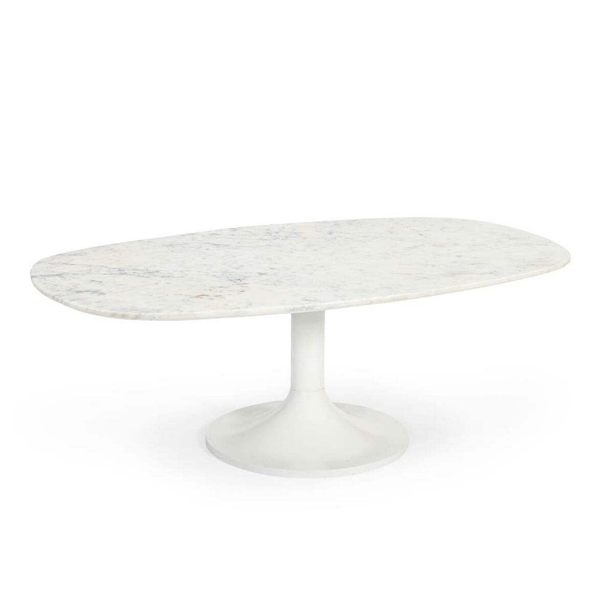 Soffbord Home ESPRIT Vit Metall Marmor 120 x 70 x 39 cm