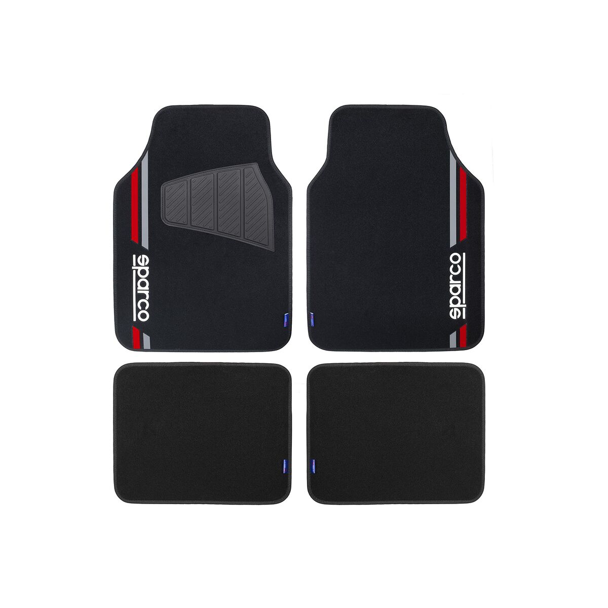 Set med bilgolvmattor Sparco SPCF508RD Röd - 4