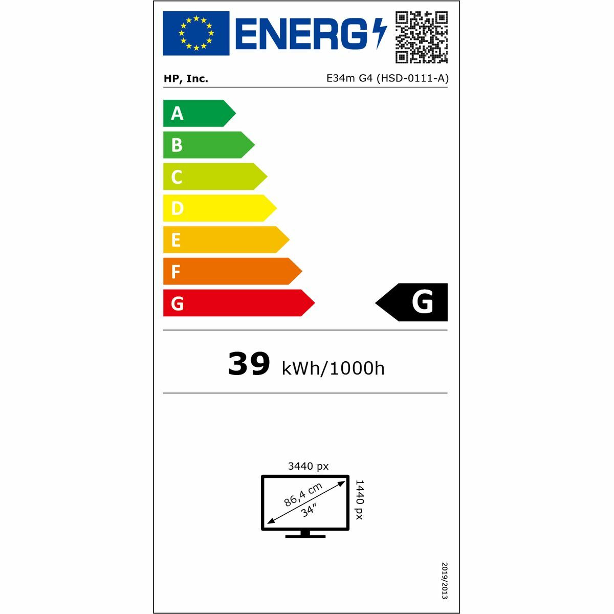 Monitor HP 40Z26AA#ABB VA 75 Hz 34" - 5
