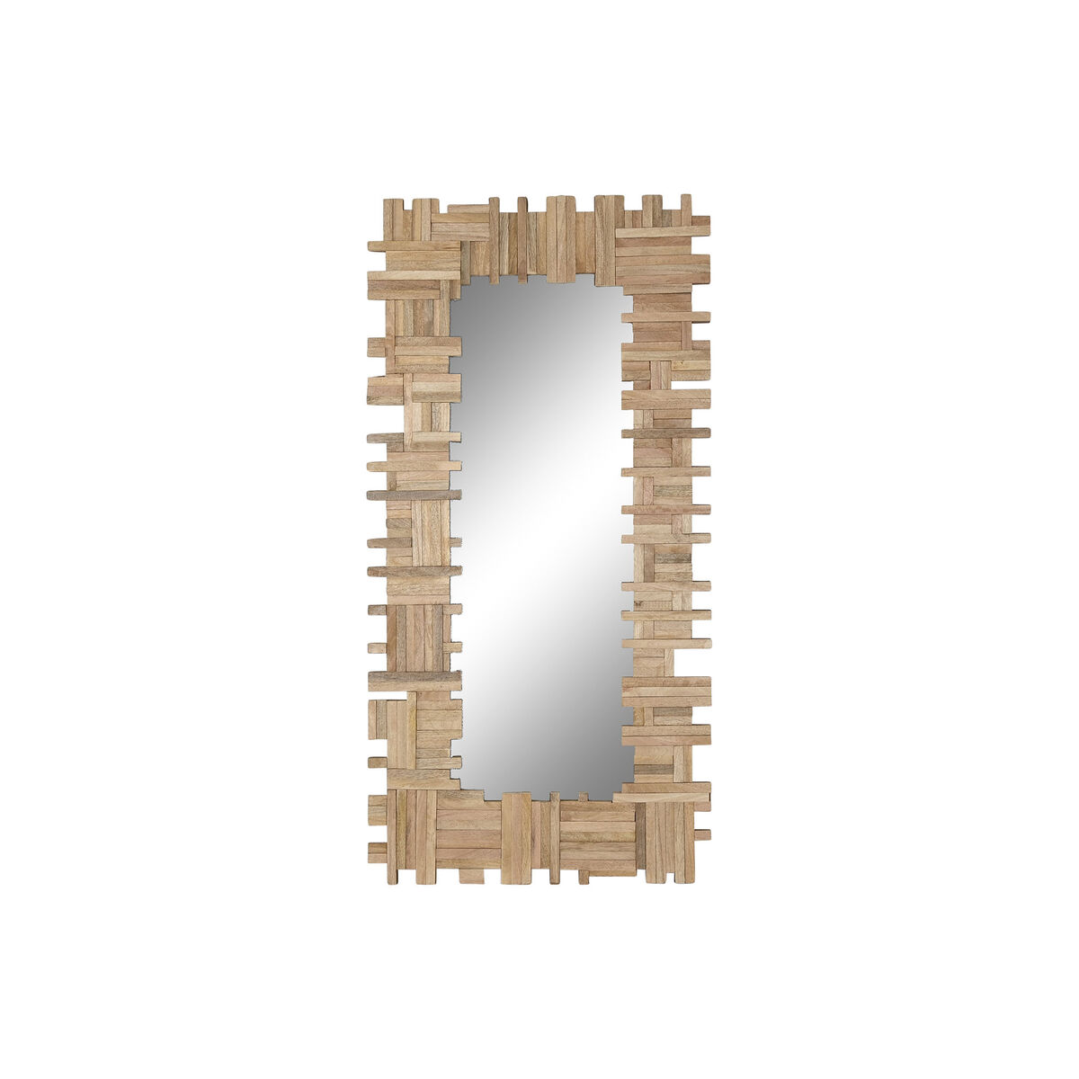 Väggspegel Home ESPRIT Naturell Stammar Bali 91 x 3 x 183 cm