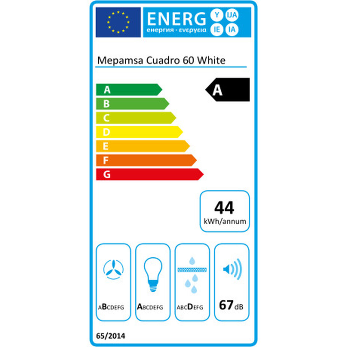 Konventionell fläkt Mepamsa Cuadro 60 60 cm 600 m³/h 200W A Vit - 3