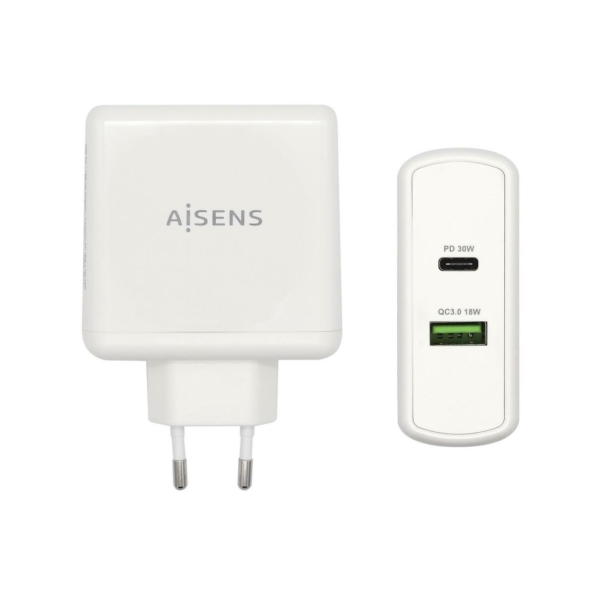USB-laddare och vägg Aisens ASCH-2PD45A-W Vit 57 W USB-C (1 antal)