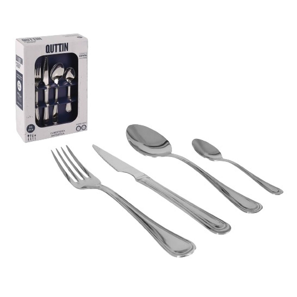 Bestickset Quttin Antartica Rostfritt stål 24 Delar - 2