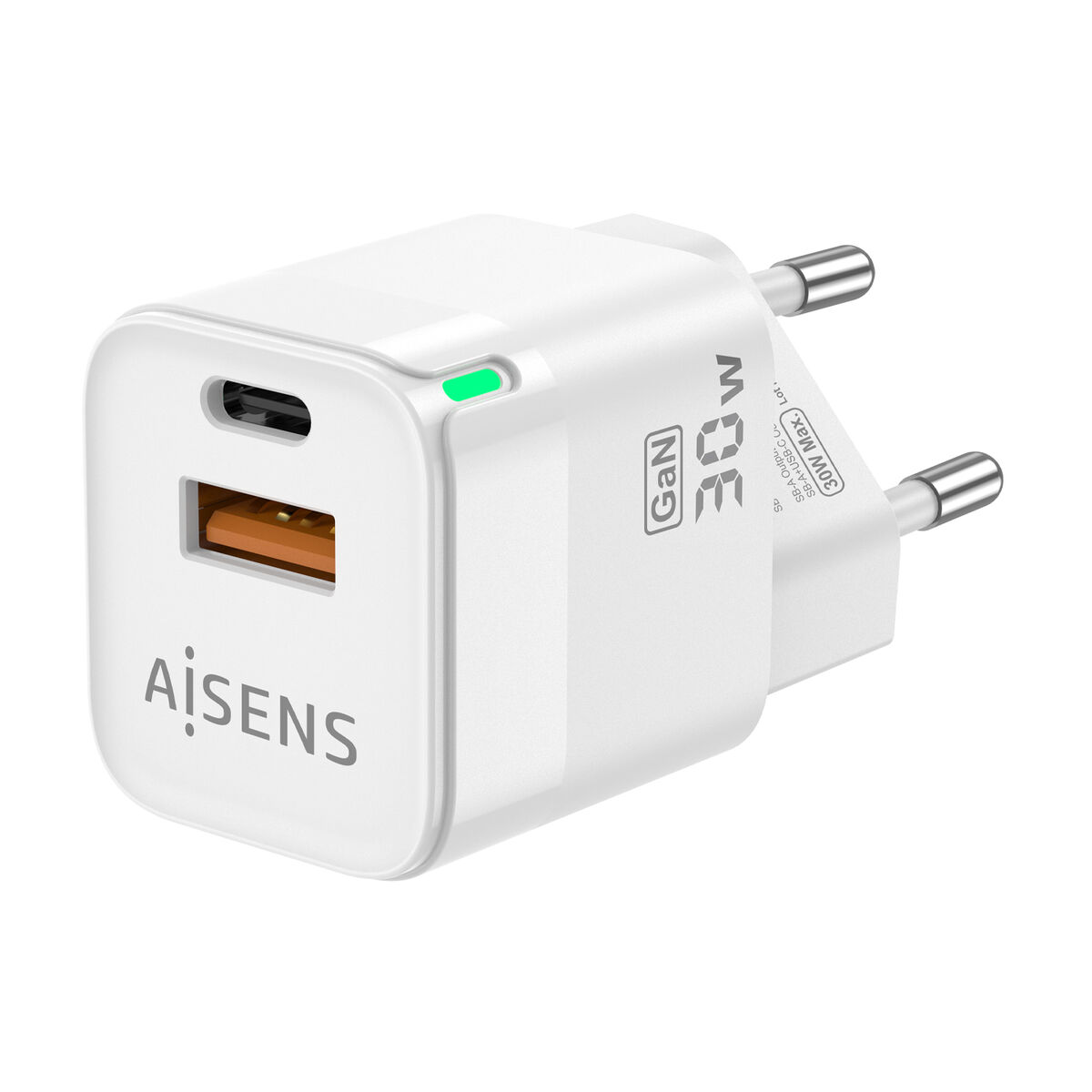 Väggladdare Aisens ASCH-30W2P004-W Vit 30 W (1 antal) - 2