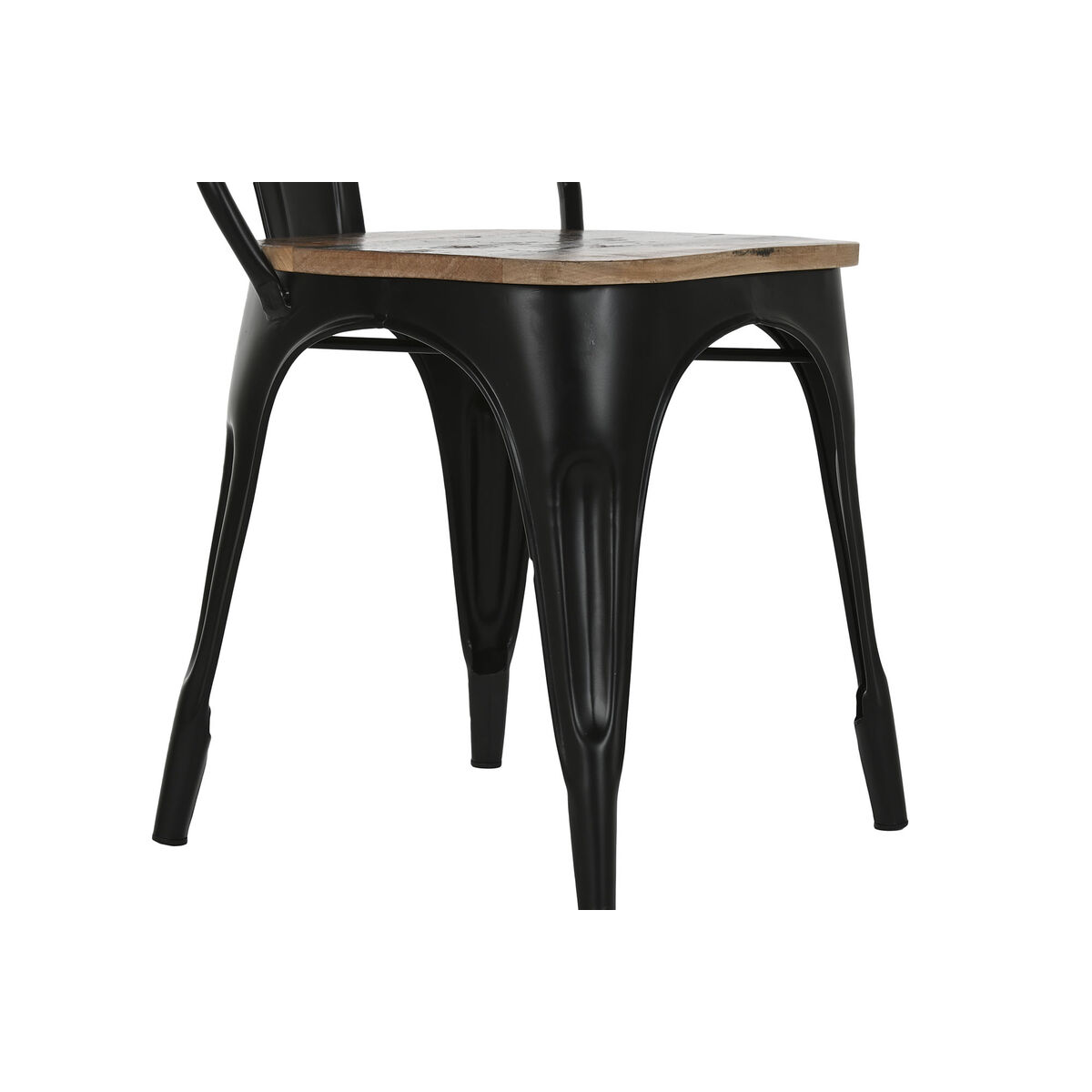 Matsalsstol Home ESPRIT Svart Mörkbrun Trä Metall 48 x 55 x 92 cm - 6