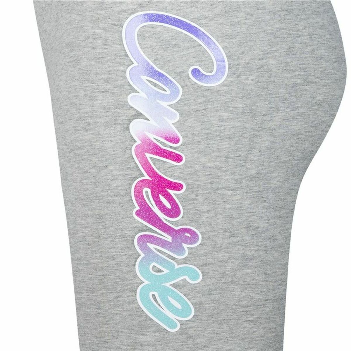 Sport-leggings, Barn Script Glitter High Converse Rise Biker Ljusgrå - 6