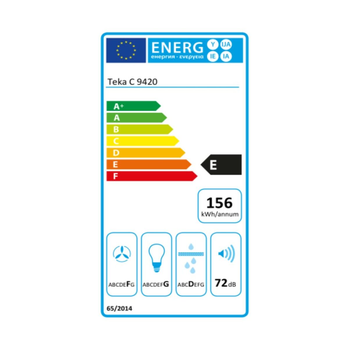 Konventionell fläkt Teka 90 cm 375 m3/h 72 dB 316W Grå Stål - 2