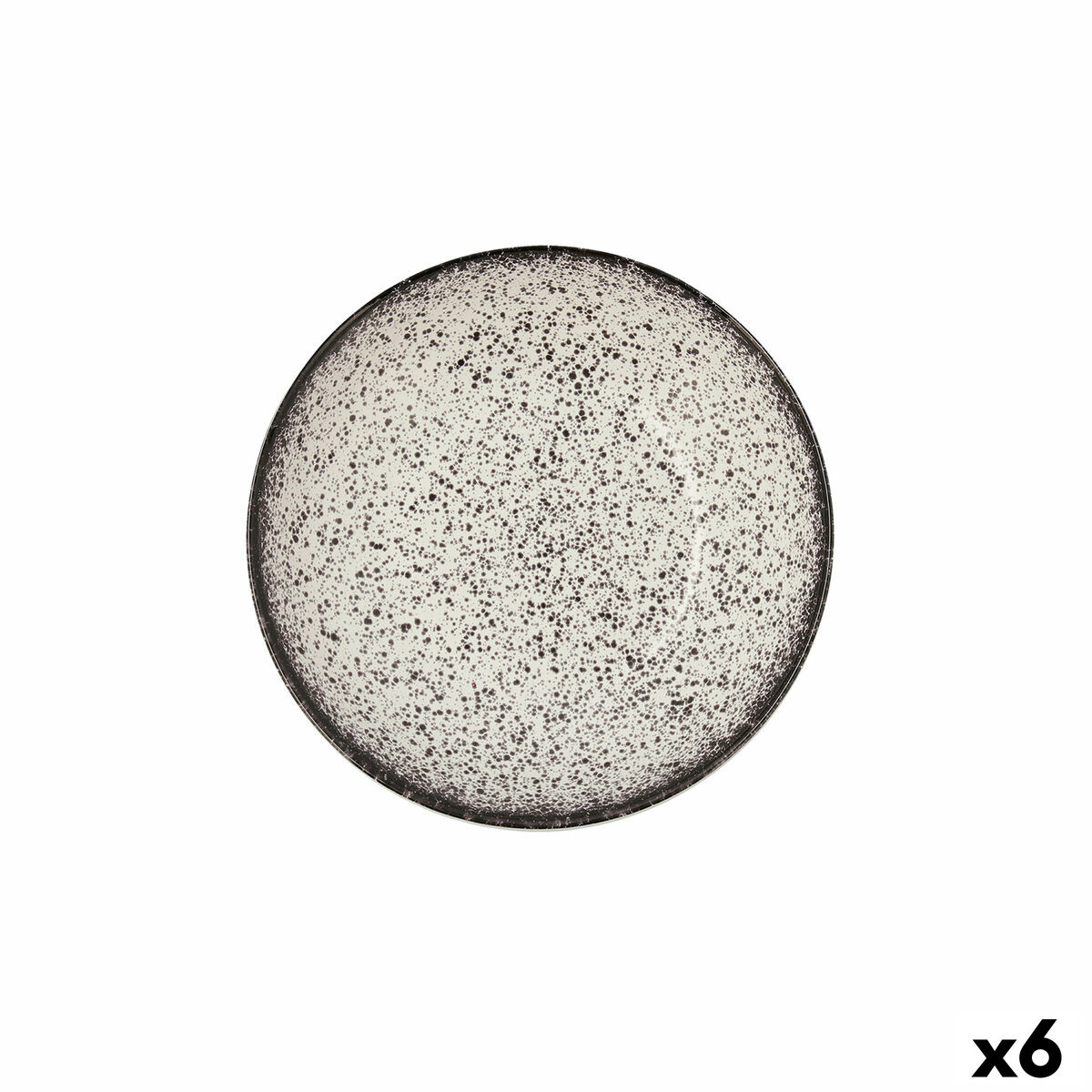 Djup tallrik Ariane Rock Keramik Svart (Ø 21 cm) (6 antal) - 3