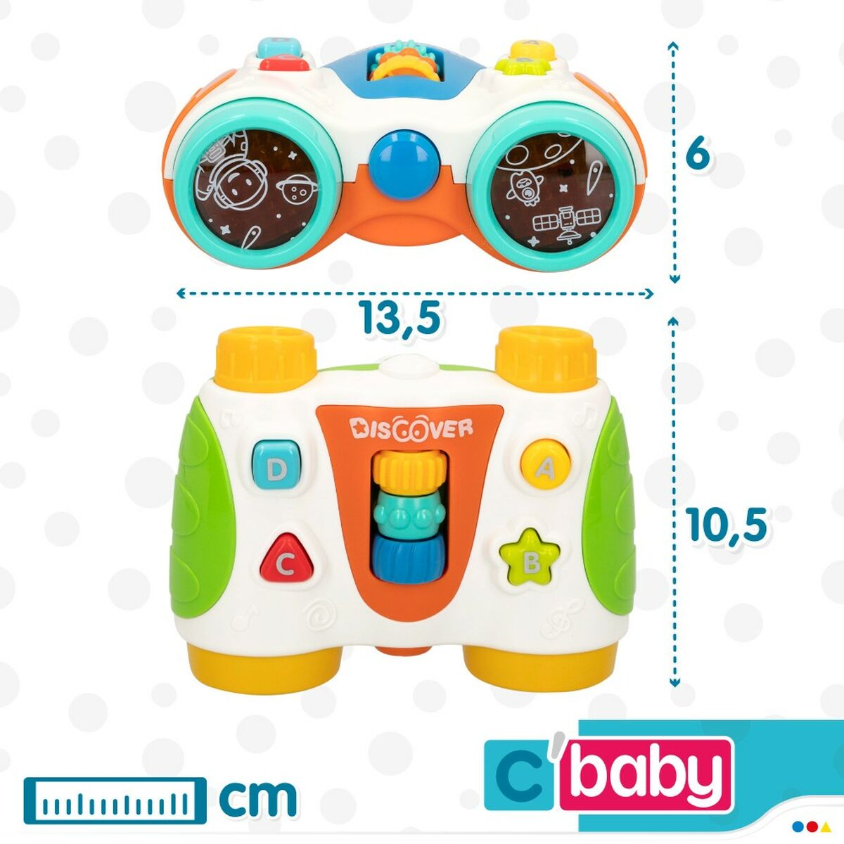 Interaktiv leksak för småbarn Colorbaby Kikare 13,5 x 6 x 10,5 cm (6 antal) - 2