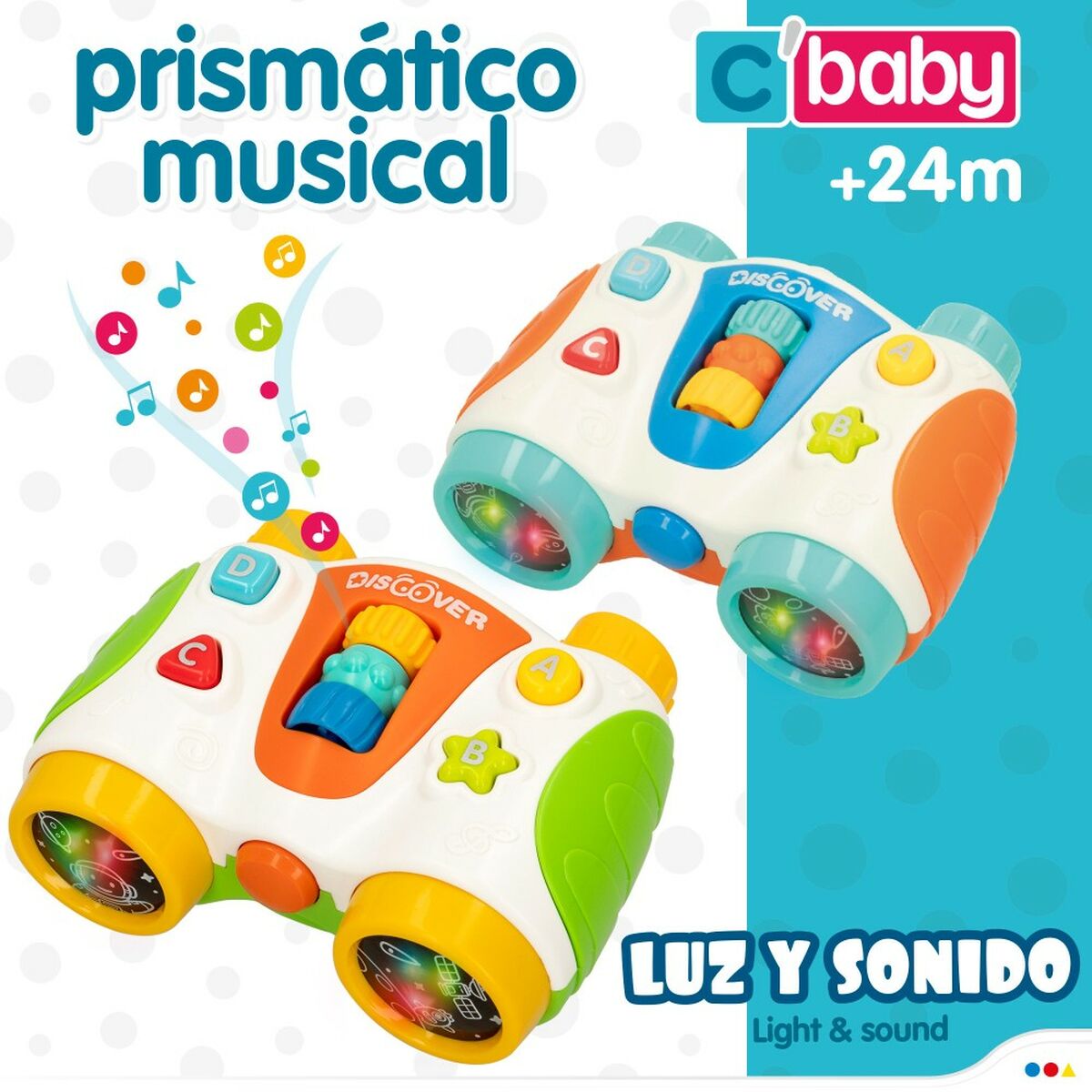 Interaktiv leksak för småbarn Colorbaby Kikare 13,5 x 6 x 10,5 cm (6 antal) - 10