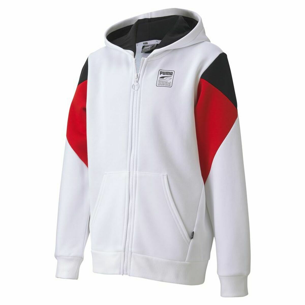 Sportjacka, Barn Rebel Puma Block Full-Zip Hoodie  Vit - 3