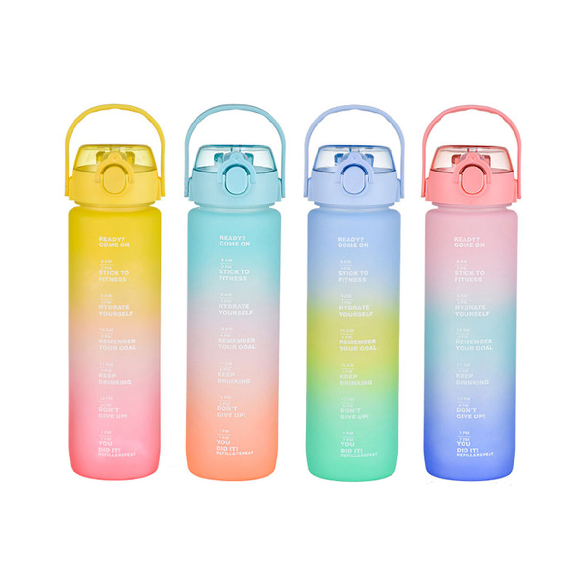 Flaska med lock och sugrör Bewinner Multicolour 800 ml - 3