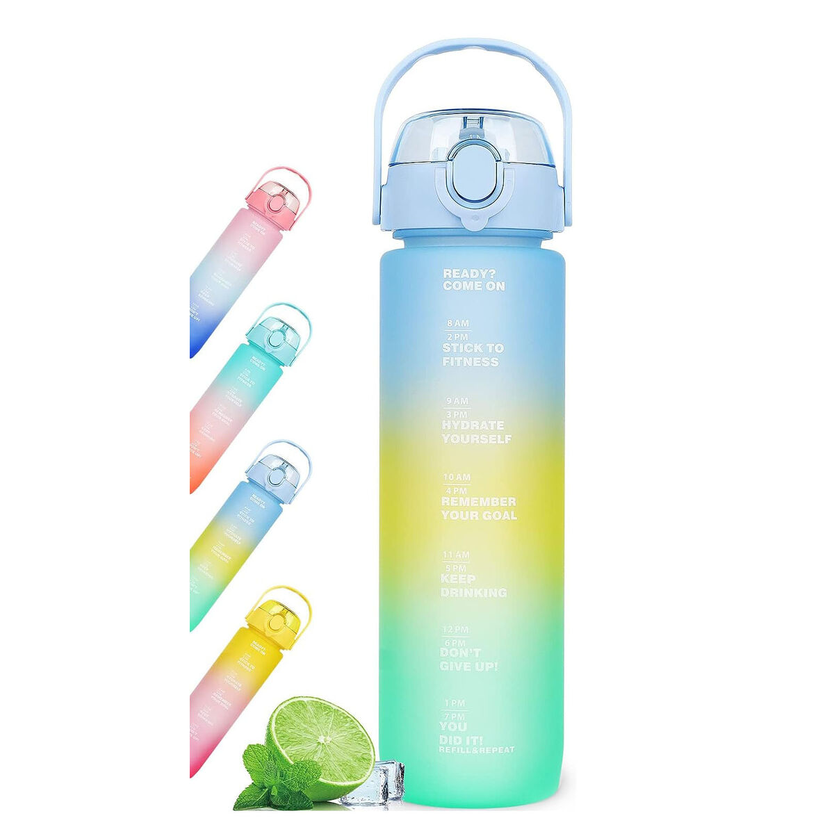 Flaska med lock och sugrör Bewinner Multicolour 800 ml - 4