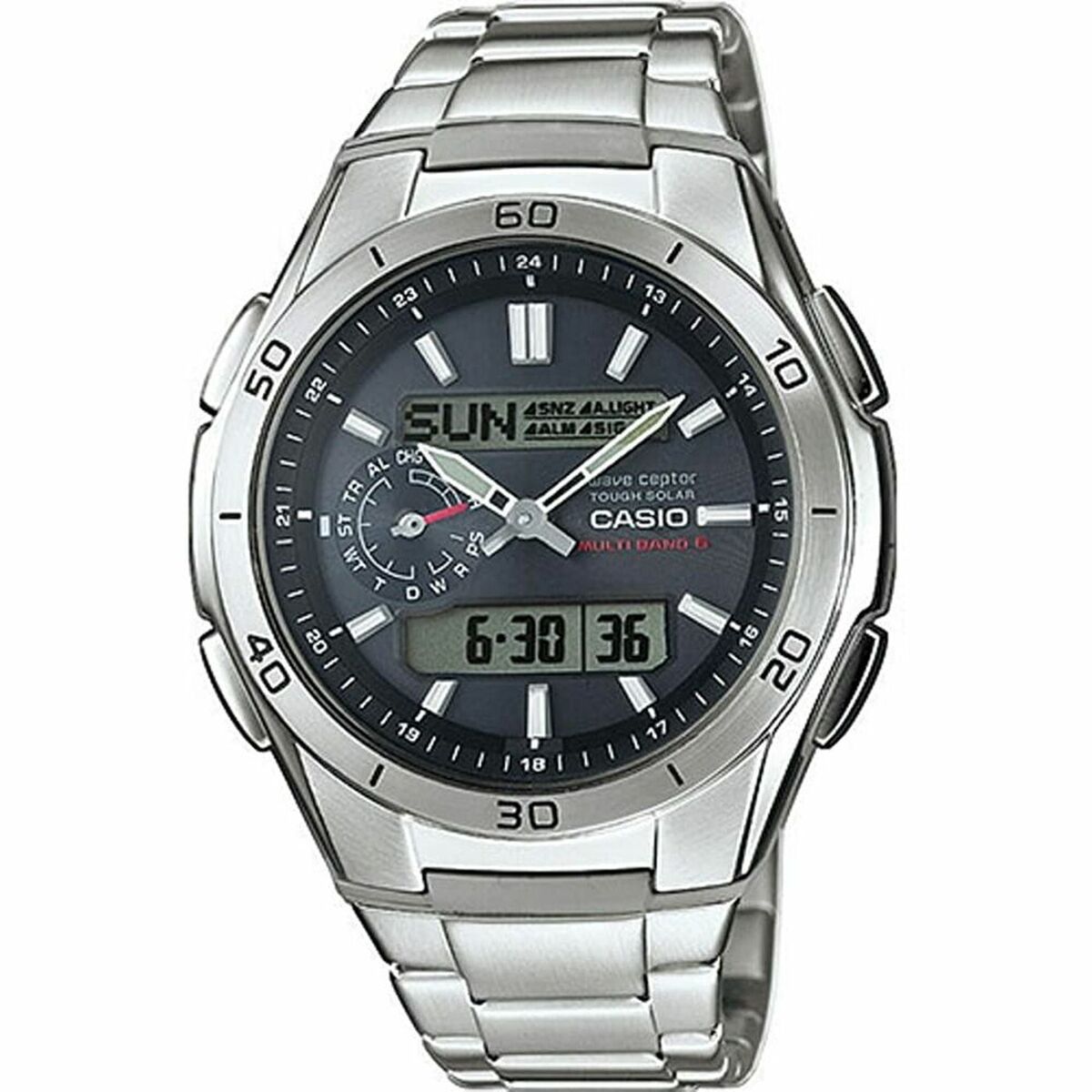 Herrklocka Casio WVA-M650D-1AER Svart Grå Silvrig