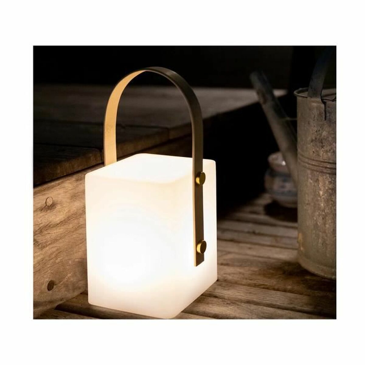 Bordslampa Lumisky Tiky 10 x 10 x 25 cm Vit Brun Bambu Plast - 2