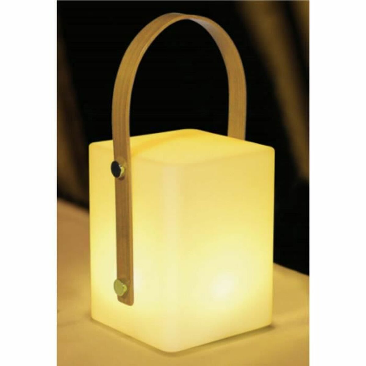 Bordslampa Lumisky Tiky 10 x 10 x 25 cm Vit Brun Bambu Plast - 4