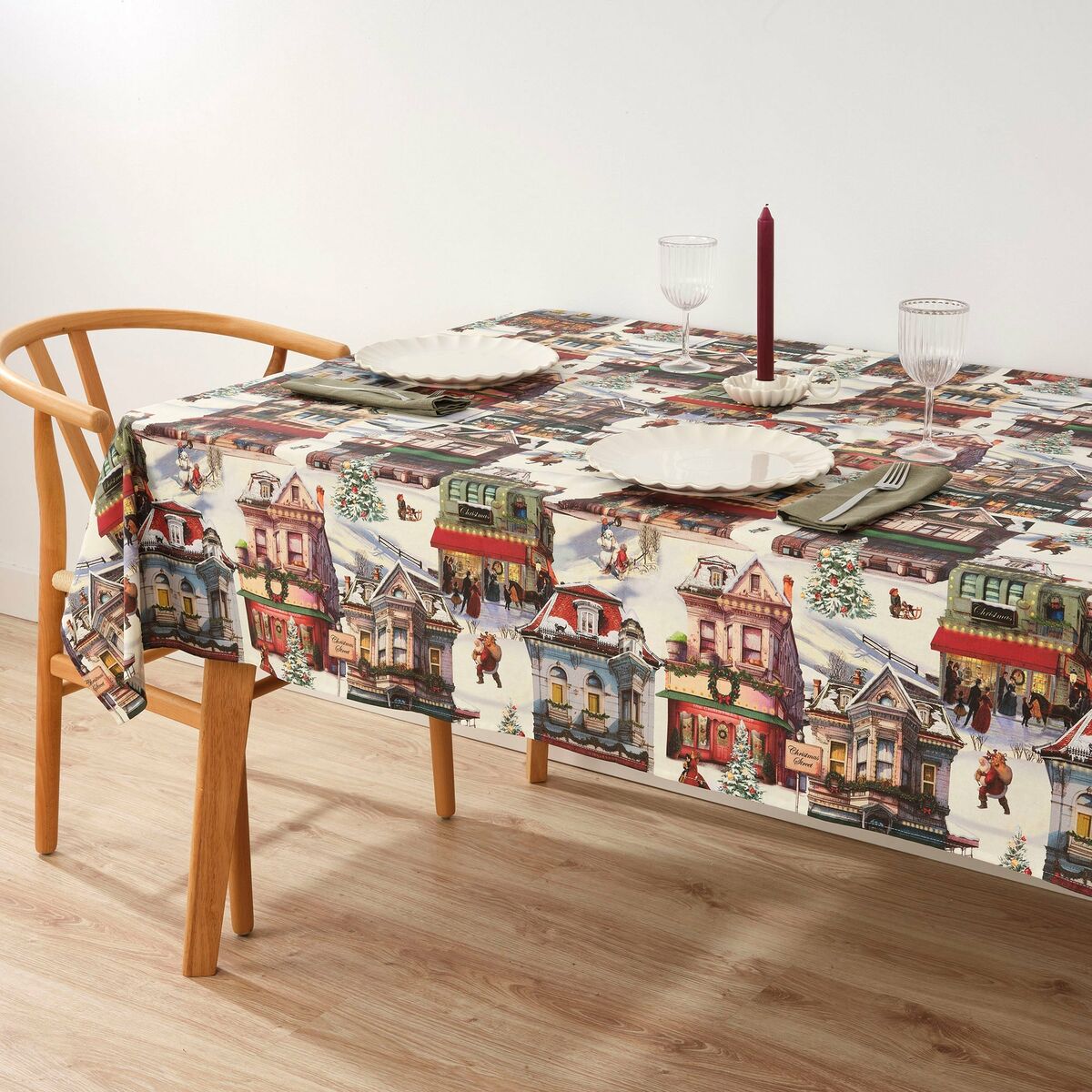 Fläckresistent bordsduk i harts Belum Christmas City Multicolour 300 x 150 cm - 5