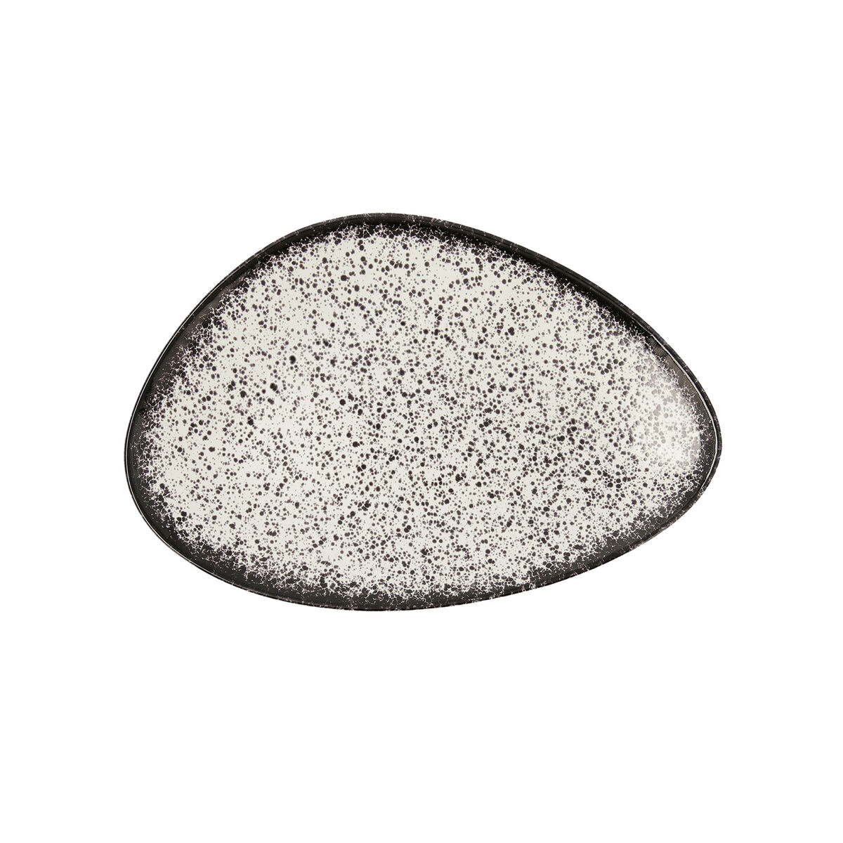 Platt skål Ariane Rock Triangulär Svart Keramik Ø 29 cm (6 antal) - 2