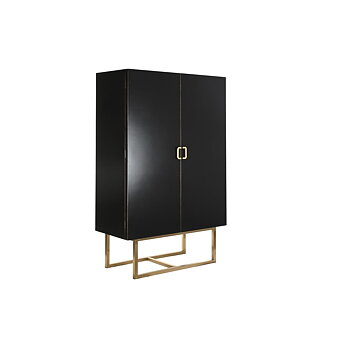 Skåp DKD Home Decor   110 x 50 x 180 cm Svart Metall Poppel