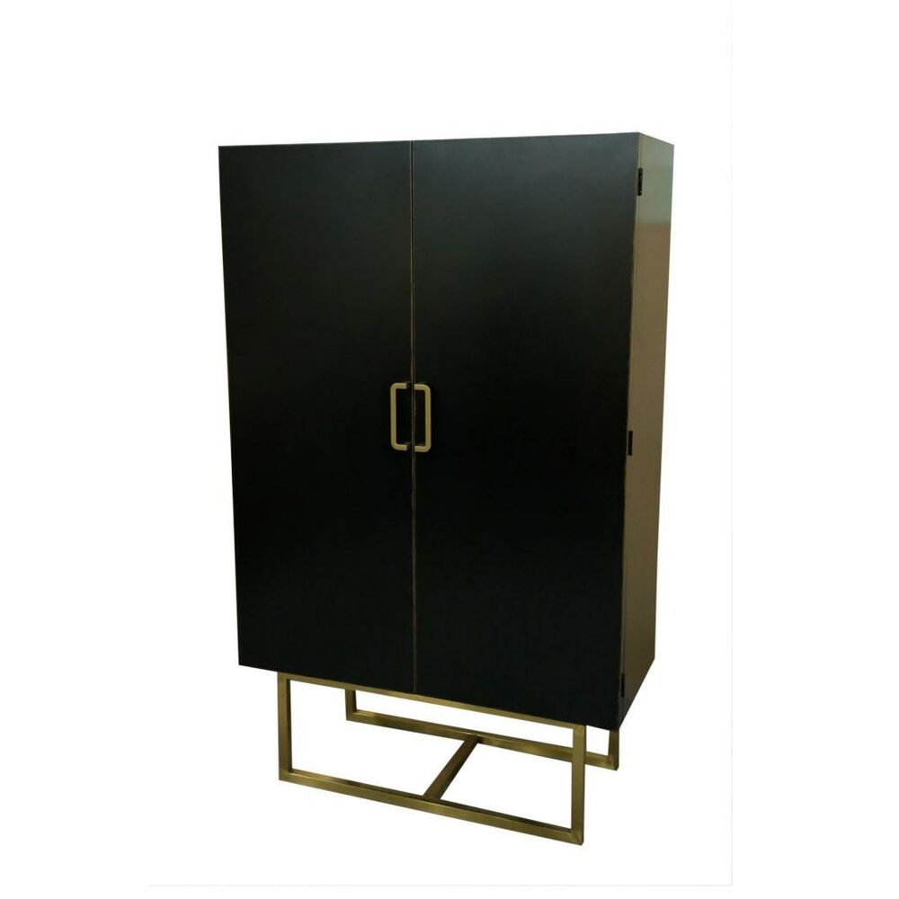 Skåp DKD Home Decor   110 x 50 x 180 cm Svart Metall Poppel - 9