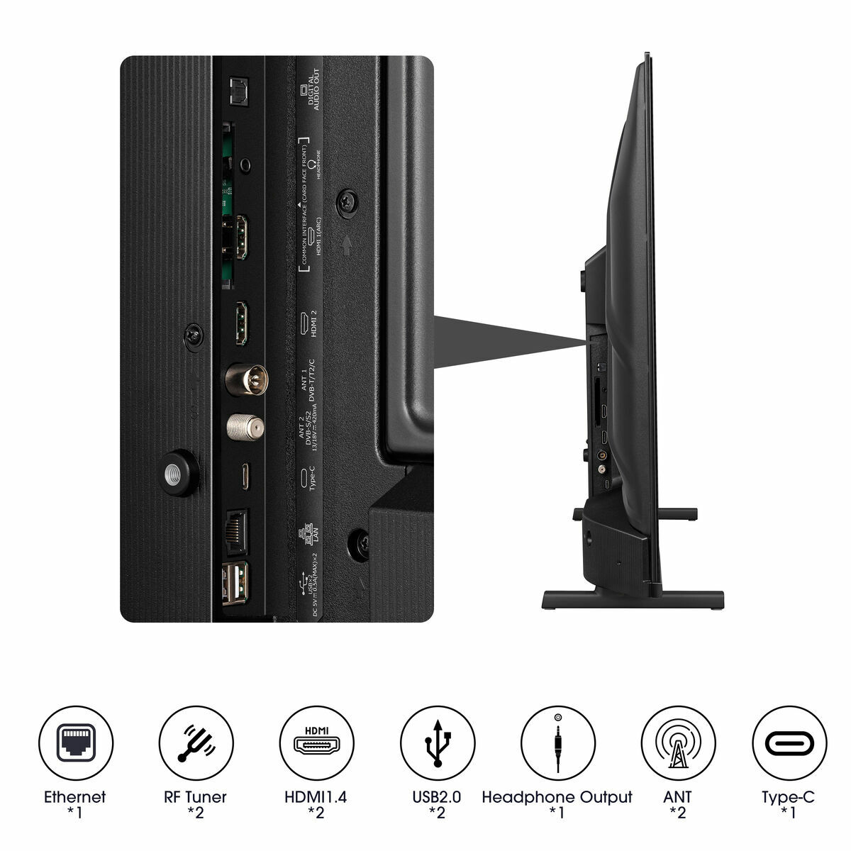 Smart-TV Hisense 32A5KQ HbbTV 2.0.3 Full HD QLED HbbTV Direct-LED - 3