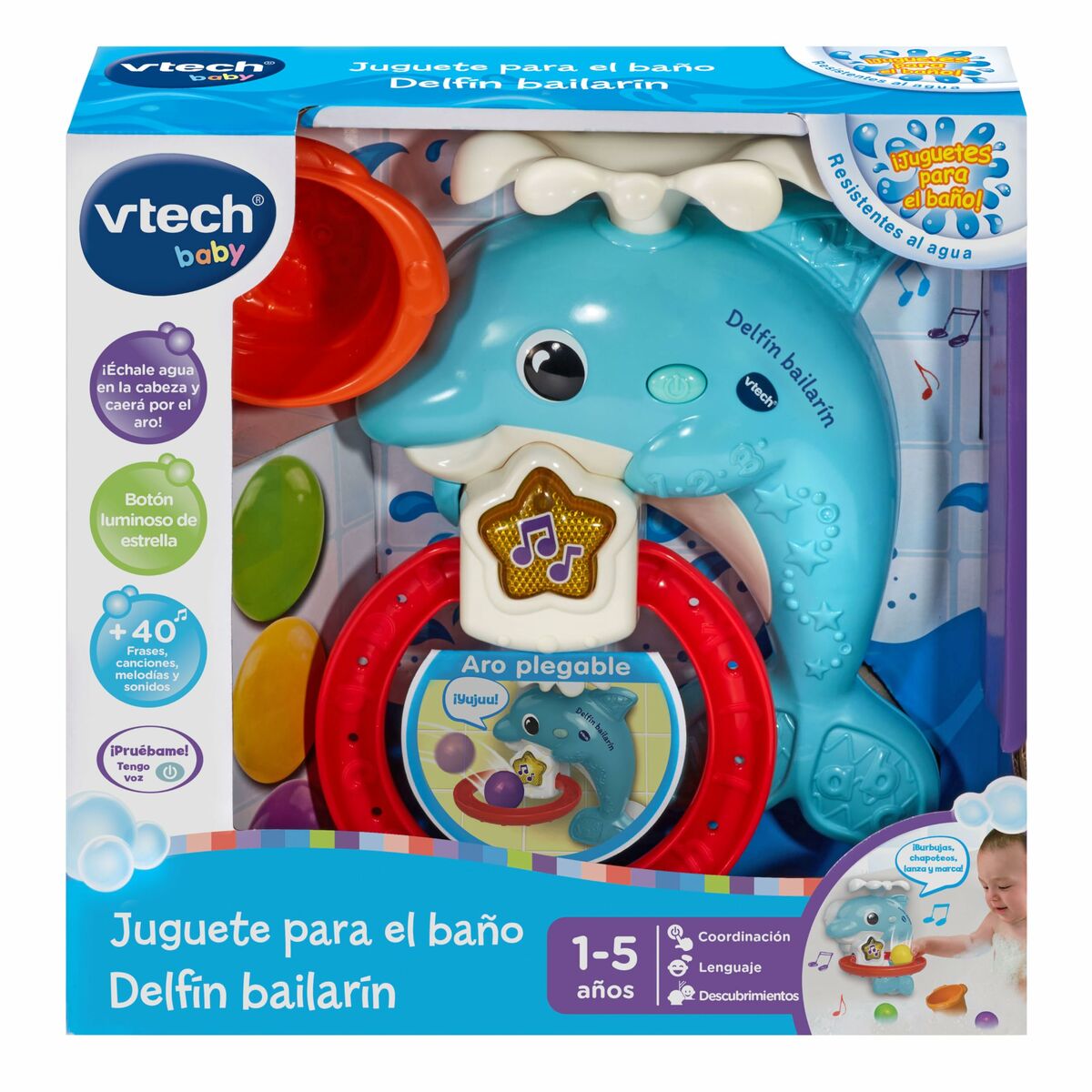 Badleksaker Vtech 25 x 9 x 24 cm Delfin - 4