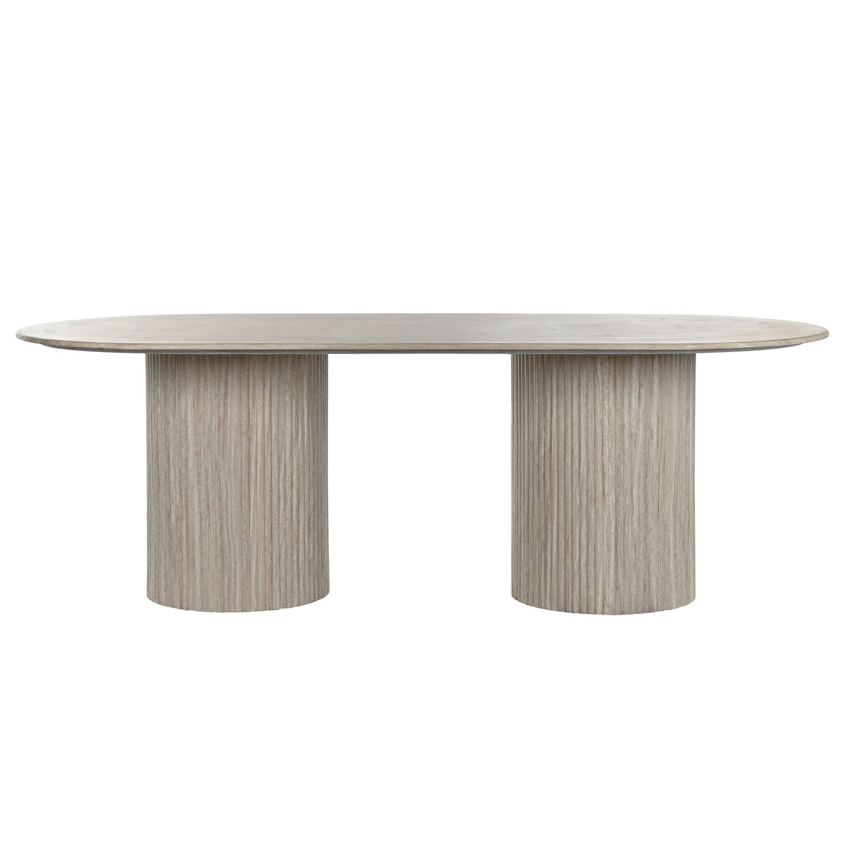 Matsalsbord Home ESPRIT Vit Beige Granit Trä MDF 220 x 100 x 75 cm - 6