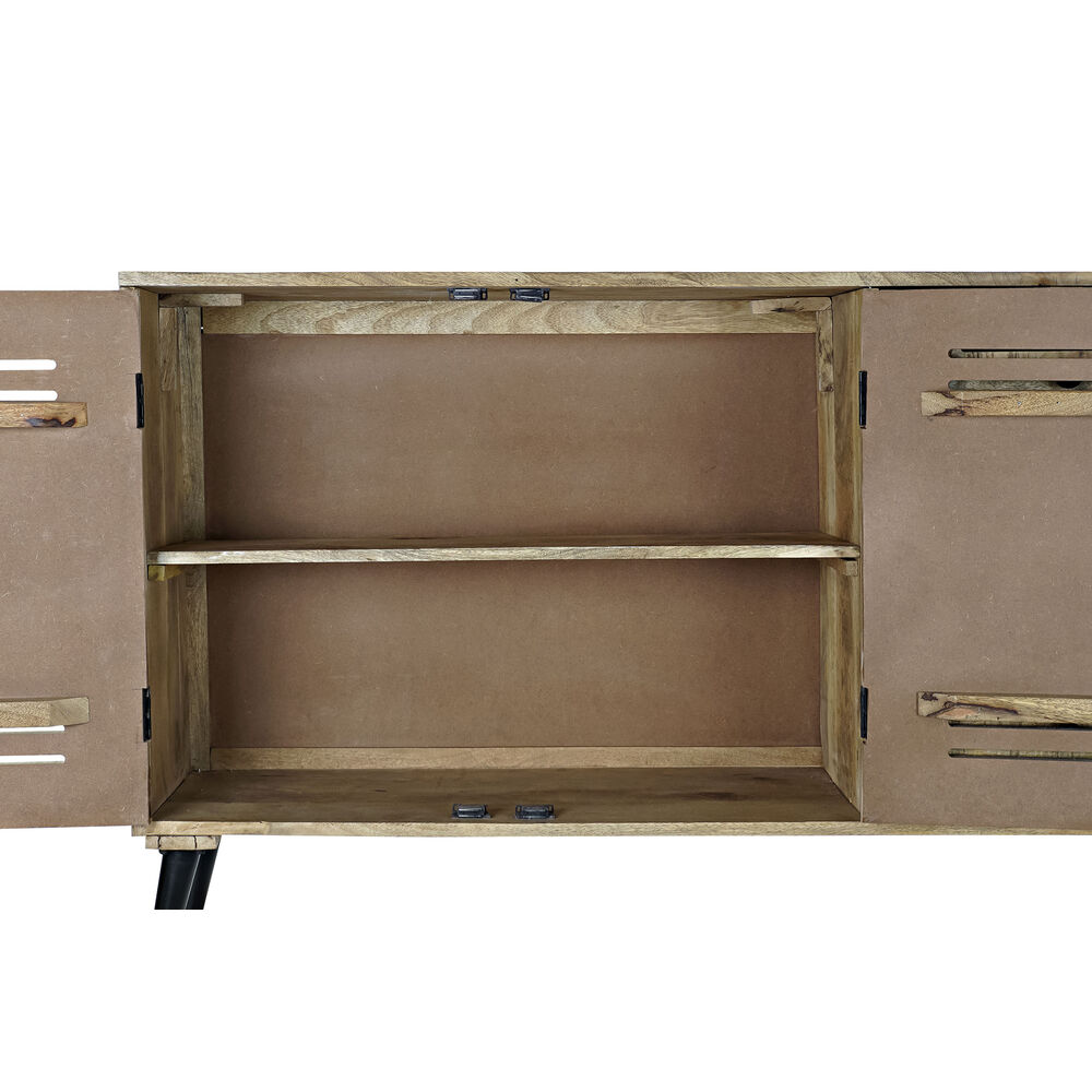 Skänk DKD Home Decor   Svart Metall Mangoträ 140 x 40 x 93 cm - 4