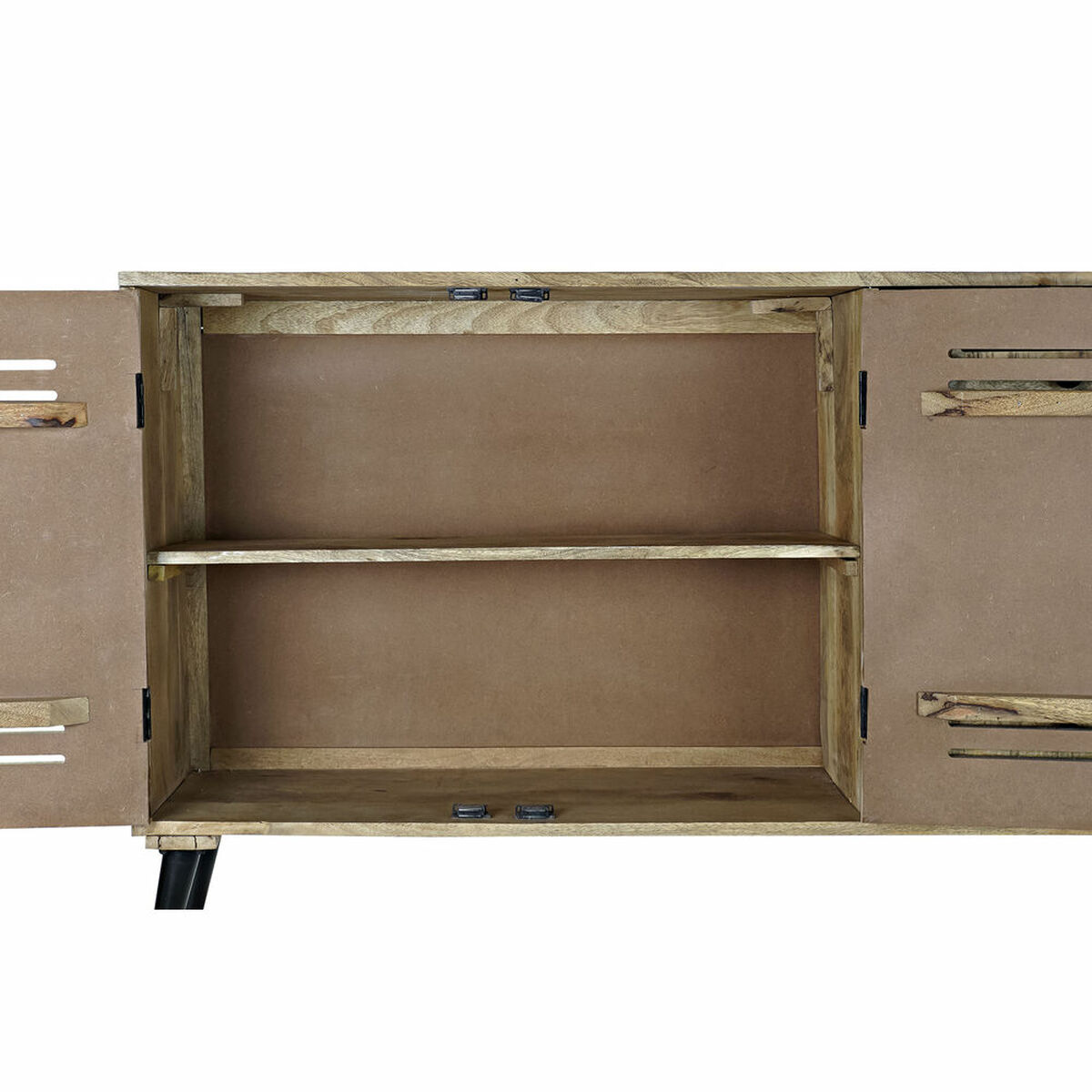 Skänk DKD Home Decor   Svart Metall Mangoträ 140 x 40 x 93 cm - 12