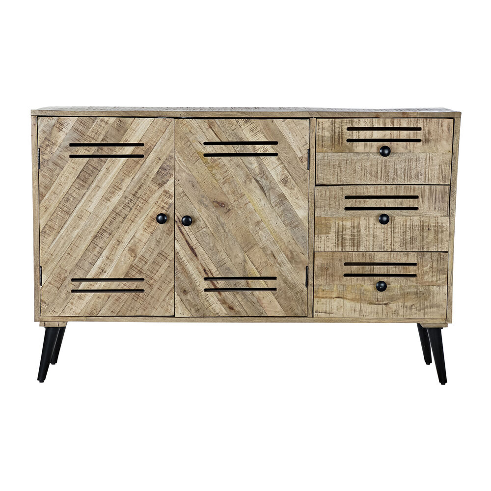 Skänk DKD Home Decor   Svart Metall Mangoträ 140 x 40 x 93 cm - 2