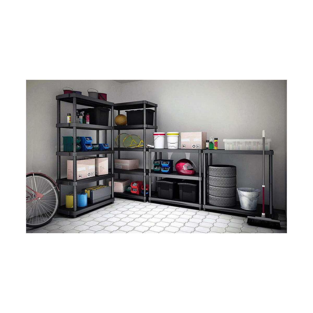 Bokhylla Terry S-4 Harts 4 Hyllor (60 x 30 x 132 cm) - 7