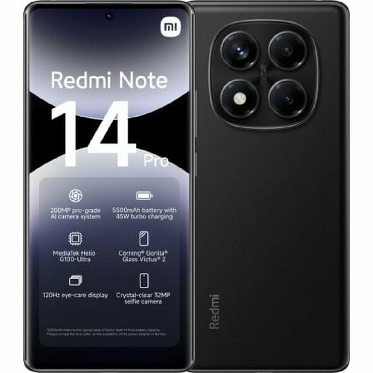 Smartphone Xiaomi NOTE14P 8-256 BK Octa Core 8 GB RAM 256 GB Svart 6,67"